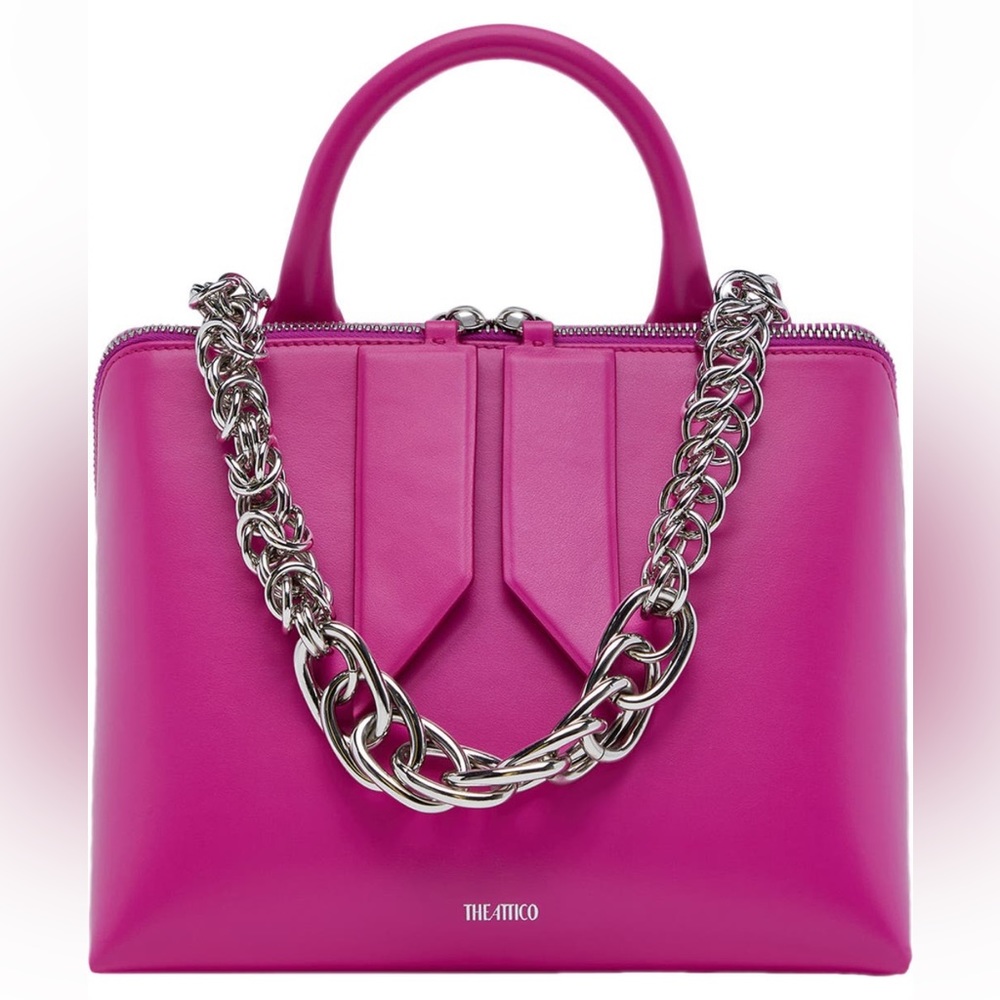 The Attico Monday Leather Top Handle Bag.